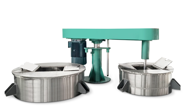 可用于一機(jī)兩缸的分散機(jī)（帶平臺(tái)）